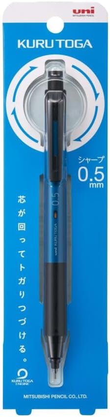 uni Kurutoga KS 0.5mm Mechanical Pencil Blue (M5KS1P.33)+uni Mechanical Pencil Lead,The Uni Smudge-Proof Leads 0.5mm HB 3 Set Sticky Notes...