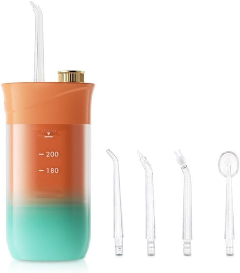 Water Dental Flosser for Adults for Teeth Cleaning 3 Modes- Portable & Reachargeable IPX7 Waterproof Level Dental Water Jet, Orange,green...