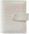 A7 Crocodile Budget Binder Cover - Mini Binder Wallet for Cash Saving, 6-Ring Planner Cover with Hidden Snap Buckle, Beige...