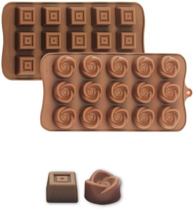 homEdge Truffle Mold, Set of 4 Packs Food Grade Non-Stick Silicone Jelly Chocolate Candy Ice Molds...