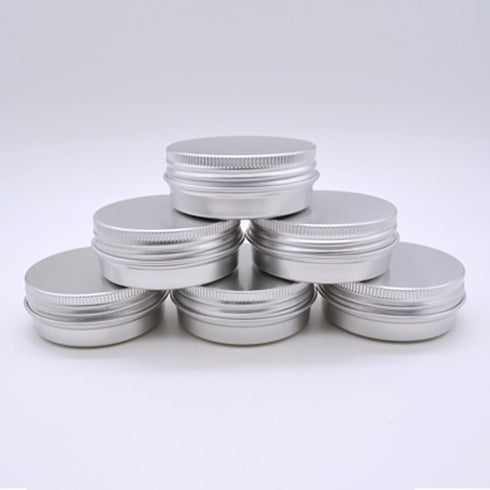 12 Pcs Aluminum Tin Cans Metal Round Tins Food Candle Containers Small Refillable Cosmetic Containers Makeup Storage Jas with Screw Lids for Craft...