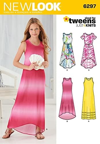 New Look Girls Easy Sewing Pattern 6297 Stretch Knit Summer Dresses...