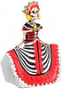 Dod Red Senorita Mexican Traditional Skeleton Sculpture...