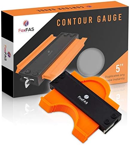 FoxFAS Contour Gauge Profile Tool with Lock (5 Inch) | Must Have Construction Tool for DIY Handyman and Contractors | Flooring Tools | Precisely C...
