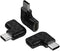 USB C Right Angle Adapter,90 Degree USB C to USB Type-C Male to Female Adapter (3 Pack). Support USB-C 3.1 PD 100W Quick Charge 10Gb/s Data Transf...