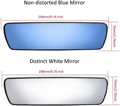 Car Rear View Mirro Day/Night Anti Glare Rearview Mirror Universal Car Truck Mirror Interior SuctionCup Wide View Mirror - (Anti Glare Delux Versi...