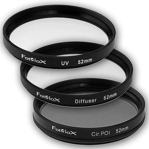 Fotodiox Filter Kit, UV, Circular Polarizer, Soft Diffuser, 52mm for Canon, Nikon, Sony, Olympus, Pentax, Panasonic Camera Lenses.......