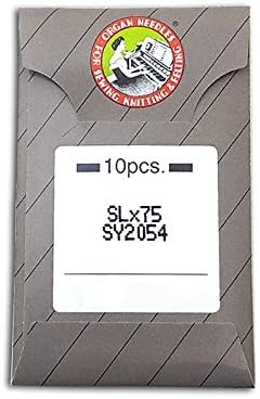 10 Organ SLX75 SERGER OVERLOCK 2054 16X75 Singer 14U Sewing Needle Sharp OR Ball Point Multiple Sizes! (Metric 90/14 (Sharp))...