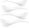 Artena Large Soup Spoons Set Of 4, 9 Inch White Ceramic Serving Asian Soup Spoons for Ramen, Pho, Chinese Long Handle Spoon, Deep Oval Hook Design...