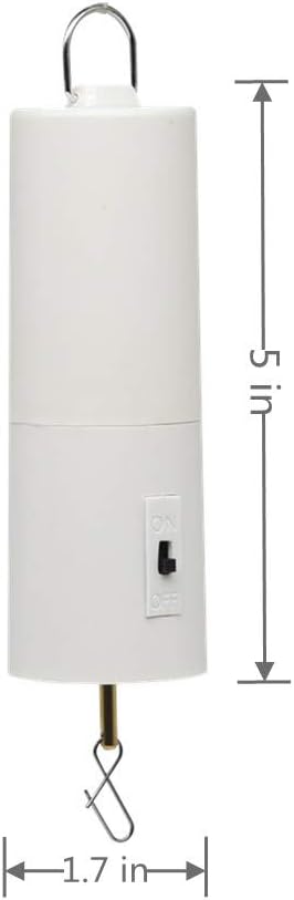 Wind Spinner Motor Battery Operated for Hanging Display Yard White Wind Spinners Outdoor Sculptures - Load Capacity of 4 Pounds...