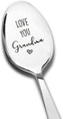Love You Grandma Spoon Engraved Stainless Steel Funny, Nana Gifts from Grandkids, Coffee Lovers Teaspoon Gifts for Grandma Birthday Mother's Day C...