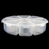 ALL in ONE 3pcs Round Clear Plastic Storage Box Bead Organizer Display Containers (10X2.5cm 8 Grids)...
