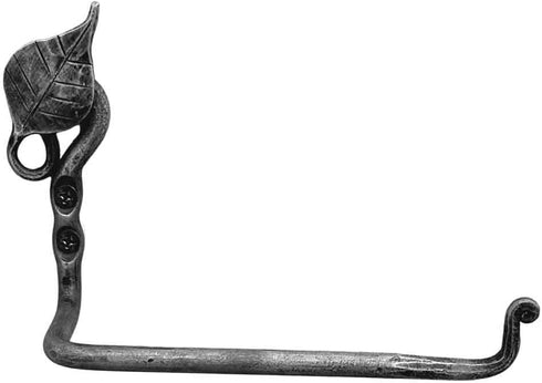 Hand Forged Metal Leaf Toilet Paper Holder Wrought Iron Handmade Toilet Paper Modern Farmhouse Wall Mounted Toilet Paper Holder Antique Finish Hea...