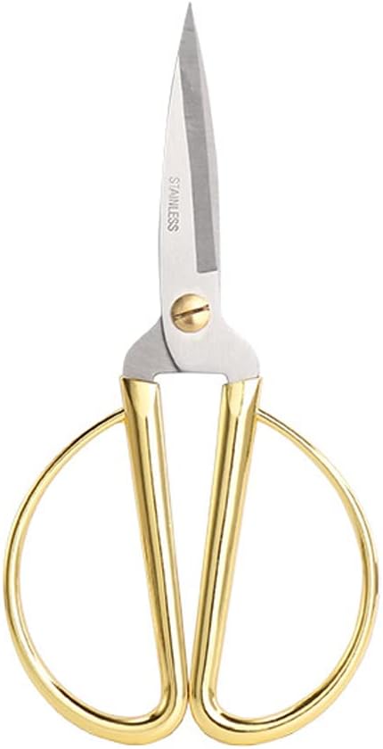 6" All Stainless Steel Sewing Scissors, Sharp Tailor Scissors for Embroidery, Sewing, Craft, DIY Art Work & Daily Use for Home Office School Gold...