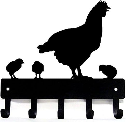 Hen Chicks Chickens Farm Key Rack - 9 inch Wide - Made in USA...