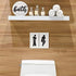 Jetec 2 Pcs 3D Bathroom Signs Decor Farmhouse Bathroom Shelf Decor Rustic Funny Wooden Unisex Round Shiplap Restroom Signs for Guest Modern Busine...