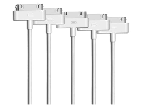 30 Pin Charger Cable Compatible with iPhone 4 4s 3G 3GS, iPad 1st 2nd 3rd Generation, iPod Touch, iPod Nano, iPod Classsic USB Sync & Charging Cor...