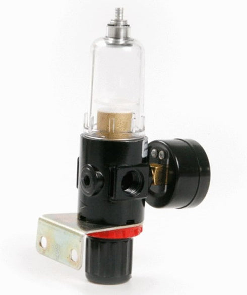 Air Filter and Pressure Regulator with Water Trap, Ideal to use in Compressor and pneumatic tools, NPT 1/4", 0-150 psi, AFR2000 - FLUIDTEC...