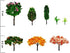 16 Pcs Miniature Fairy Garden Tree Plant Ornamentm, Mixed Model Trees 1-3 Inches, Miniature Dollhouse Pots Decor Moss Bonsai Micro Landscape DIY C...