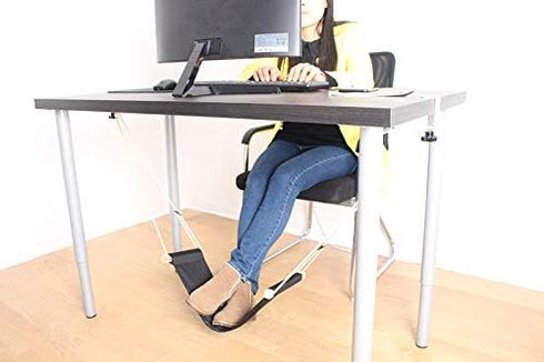 Home-organizer Tech Portable Adjustable Foot Hammock for Corner Desk Office Foot Rest Mini Under Desk Foot Rest Hammock for Home, Office, Airplane...