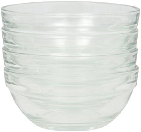Stackable Serving Cooking Mixing Prep Clear Glass Bowl, 3.5-Inch,4-Inch,6-Inch Set of 4,3 and 1 (4, 3.5 inch)...