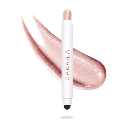 Go Ho Shimmer Cream-to-Powder Eyeshadow Stick,2 in 1 Eyeshadow Pencil Crayon Eye Brightener Stick,Smooth Easy To Color Waterproof,08 Pink White Sh...