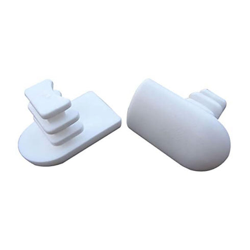 Sling Rail End Caps, Inserts, Fits Agio Brand Patio Furniture and Other Outdoor Furniture Brands, Half Oval, Pack of 16, White...