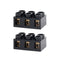 2pcs 500V 60A 3 Position Dual Row Screw Terminal Block, Double Row Electrical Barrier Terminal Strip Block Black for Power Distribution Box, Elect...