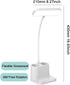 Adjustable Gooseneck Reading Lamp with Pen Holder/Phone Holder?Home Office Desk Lamp with Touch Control? 3 Color Modes,Stepless Dimming, Rechargea...