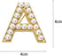 Elegant Gold Plated Simulated Pearl Initial Letter Brooch Pins for Women...