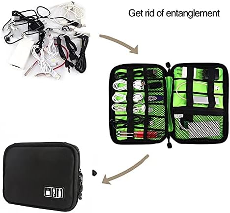1pack Travel Electronics Cable Organizer Bag Portable Storage Case for Mobile Phone Hard Drive Cords USB Cables Charger Organizer...
