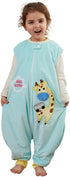 Baby Must Haves Baby Blankets Split Leg Sleeping Bag Unisex 1-3 Years Old Polyester Wearable Blanket Toddler Sleeping Bag Sack Light Blue Giraffe ...
