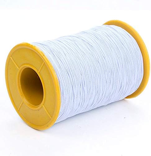 Milcraft (2 Rolls) White AND Black Elastic Thread 547 Yard Package 0.5mm Thickness...