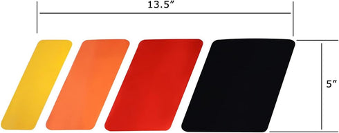 iJDMTOY 13-Inch Classic Retro Style Four-Wave Stripe Decal Sticker Compatible with Toyota/Lexus Exterior or Interior Decoration Grille Fender Hood...