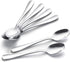 IQCWOOD Coffee Spoons, Mini Espresso Spoons, 6 Pieces Stainless Steel Spoons Silverware Set, Dinner Spoons for Home, Kitchen or Restaurant, Dishwa...