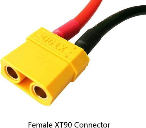 1 Pair XT90 Male Female Plug and 2pcs XT90 Series Connector 1-Female 2-Males Adapter with 10CM 10AWG Silicone Cable for RC Battery Helicopter Quad...