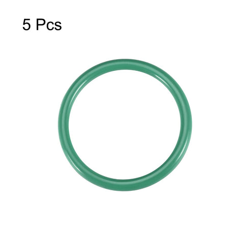 uxcell Fluorine Rubber O-Rings, 43mm OD 36mm ID 3.5mm Width FKM Seal Gasket for Machinery Plumbing, Green, Pack of 5...