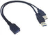 chenyang USB 3.0 Female to Dual USB Male Extra Power Data Y Extension Cable for 2.5" Mobile Hard Disk...