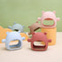 2 Pack Silicone Baby Teether Toy for Infants 3+ Months, Anti-Drop Silicone Baby Mitten Teether for Soothing Teething Pain Relief, Baby Chew Toys f...
