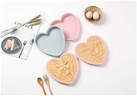 2Pack 6 Inch Silicone Heart Pans Rainbow Cake Baking Pans Heart Cake Layer Pan Set Non-Stick Silicone Cake Bakeware Mold for Wedding Mother's Day ...
