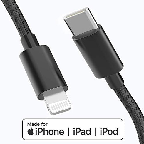 Apple MFi Certified USB C to Lightning Cable 4 FT Charger/Sync for iPhone X/XS/XR/XS Max / 8/8 Plus, (for Use with Type C Chargers) 4FT (Black)......