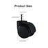 5pcs Chair Wheel, Office Chair Wheel Smooth Heavy Duty Universal Dual Caster Gaming Plastic(Black)...