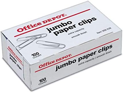 Office Depot(R) Paper Clips, Jumbo, Box Of 100 Clips...