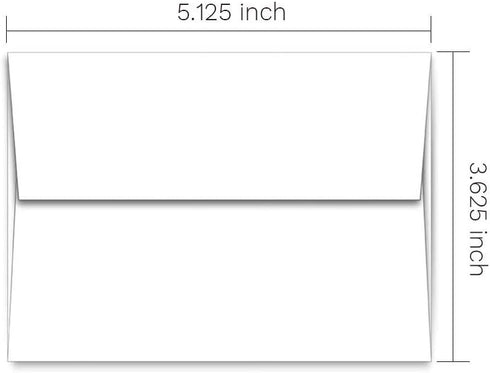 100 Pack A1 White Paper Envelopes Self Sealing Adhesive Perfect for Weddings, RSVP, Invitations, Baby Shower,Greeting Cards,Announcements, Thank Y...