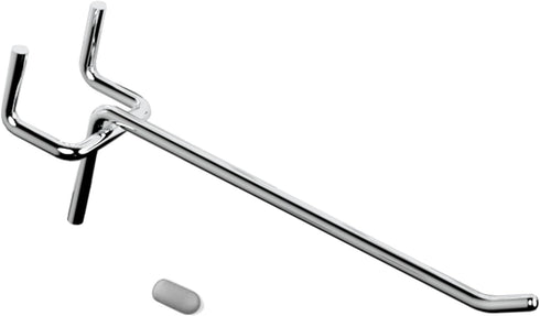 31 Pieces 4 Inch Silver Pegboard Hooks Heavy Duty Pegs Pegboard Accessories for 1/4 in and 1/8 in Peg Boards in Garages, Tool Sheds, Basements etc...