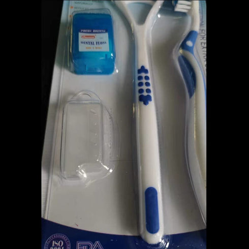 Dentistry Hygiene Oral Care Fresh Breath Teeth Tooth Tongue Cleaning Cleaner Toothbrush Scraper Flosser floss Whitening 3pcs per Kit...