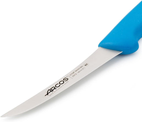 Arcos Boning Knife 5 Inch Nitrum Stainless Steel and 140 mm blade. Professional Butcher Knife to Slice Bones from Meat. Ergonomic Polypropylene Ha...