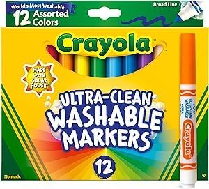 Crayola 12 Ct Ultra-Clean Washable Markers (2 Pack)...