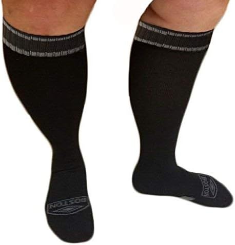 Compression Socks Woman XWide Calf - Firm Gradient Support, Ankle and Arch Support. Knee High | Plus Size Premium Cotton Hosiery with padded soles...