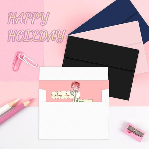 4x6 Envelopes pink For Invitation,Pink A6 envelope 4.75 x 6.5 inch, 4X6 Envelopes for A6 cards,Self Seal envelopes for weddings, greeting cards,ba...